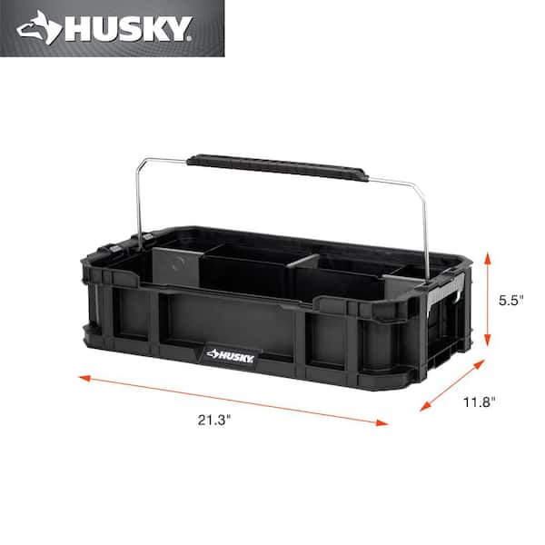 Husky Black 5-Compartment Connect System Tool Caddy Small Parts
