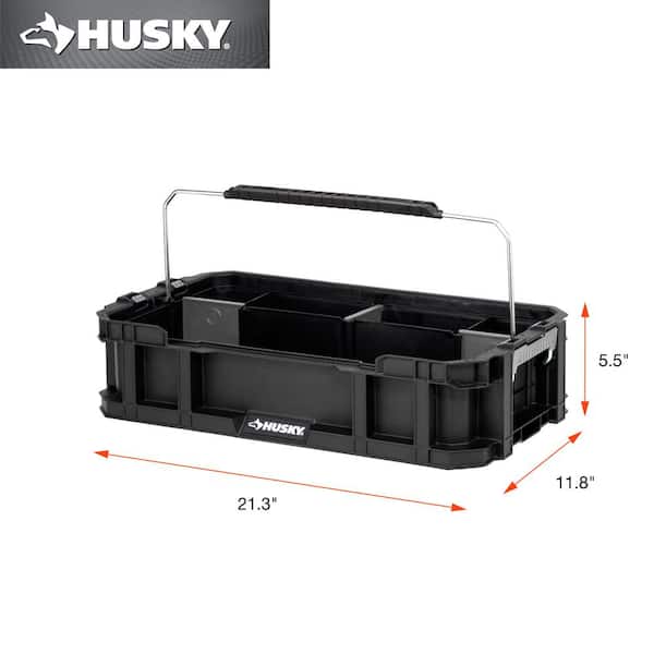 5-Compartment Connect System Tool Caddy Small Parts Organizer in Black 5-Compartment Connect System Tool Caddy Small Parts Organizer in Black