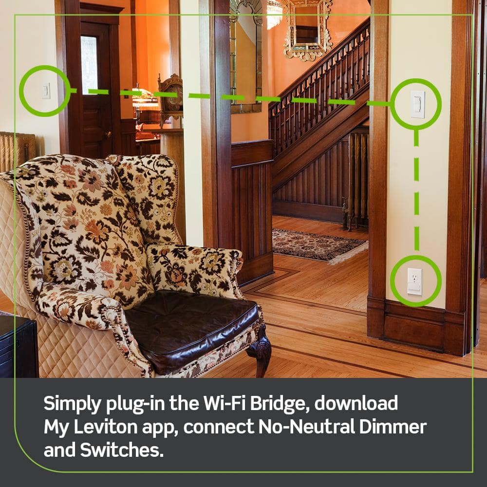 Leviton White Thermoplastic Smart Toggle Dimmer Switch
