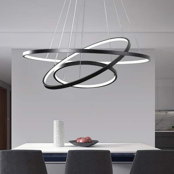Ceiling Lamp Chandelierr with 5 Rings and 3 Color Modes with Dimming and  Fairy Light Glass globe with Remote | N-Lighten