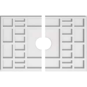 20 in. x 13.37 in. x 1 in. Beaux Architectural Grade PVC Contemporary Ceiling Medallion (2-Piece)