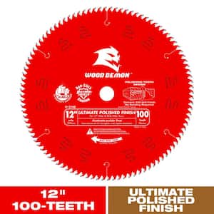 12in. x 100-Tooth Ultimate Polished Finish Saw Blade for Wood