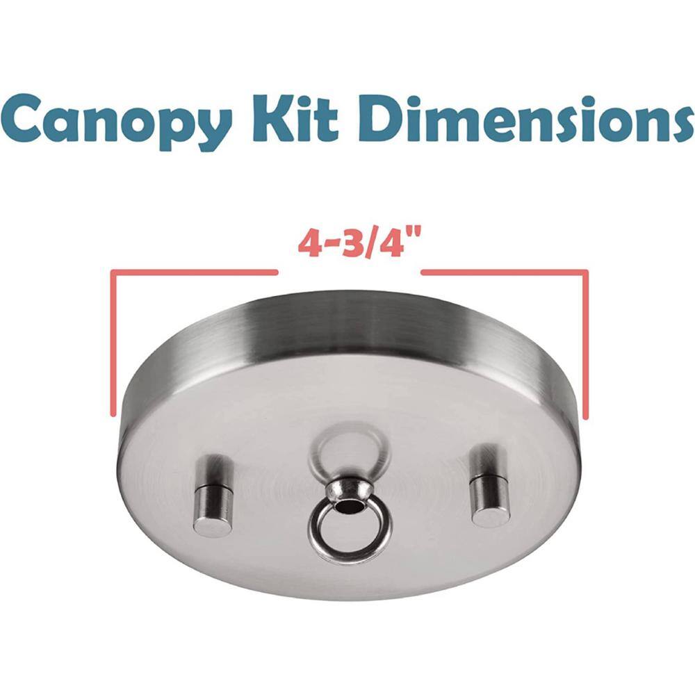 Brushed Nickel Circular Chandelier Canopy Kit with Hardware