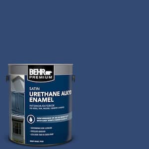 1 gal. #S-H-580 Navy Blue Urethane Alkyd Satin Enamel Interior/Exterior Paint