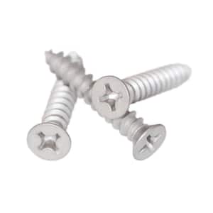 No. 12 x 1-1/2 in. Phillips Drive Flat Head Wood Screw with Oversize Threads for Loose Commercial Door Hinges (60-Pack)