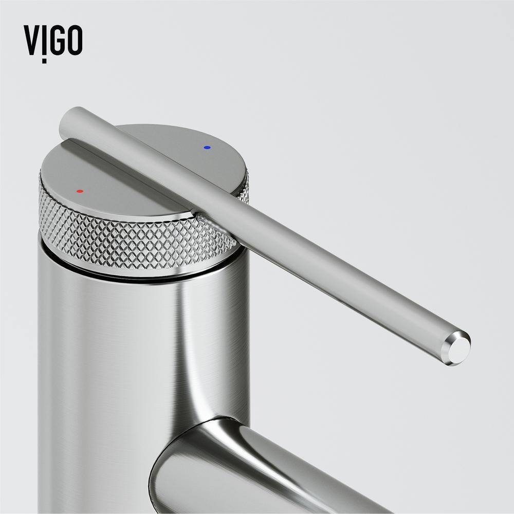 Sterling Vessel Bathroom Faucet with Diamond Knurling in Brushed Nickel