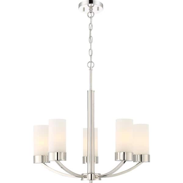 Filament Design 5-Light Polished Nickel Chandelier