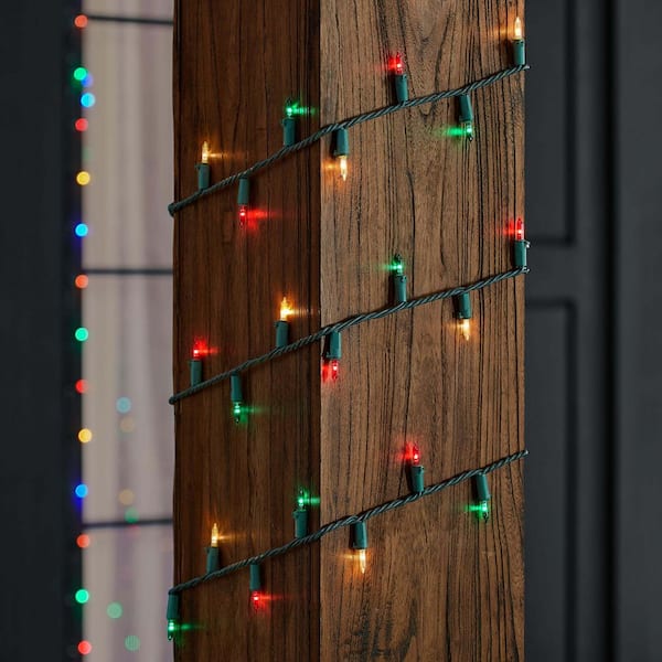 150 Count Red/Green/Warmer White Mini LED Steady Lit Lights