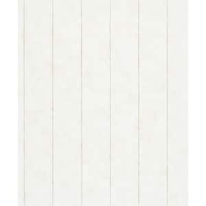 Flora Collection Beige Pinstripes Matte Finish Non-Pasted Vinyl on Non-Woven Wallpaper Roll