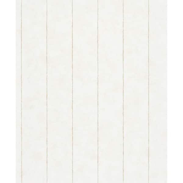 Unbranded Flora Collection Beige Pinstripes Matte Finish Non-Pasted Vinyl on Non-Woven Wallpaper Sample