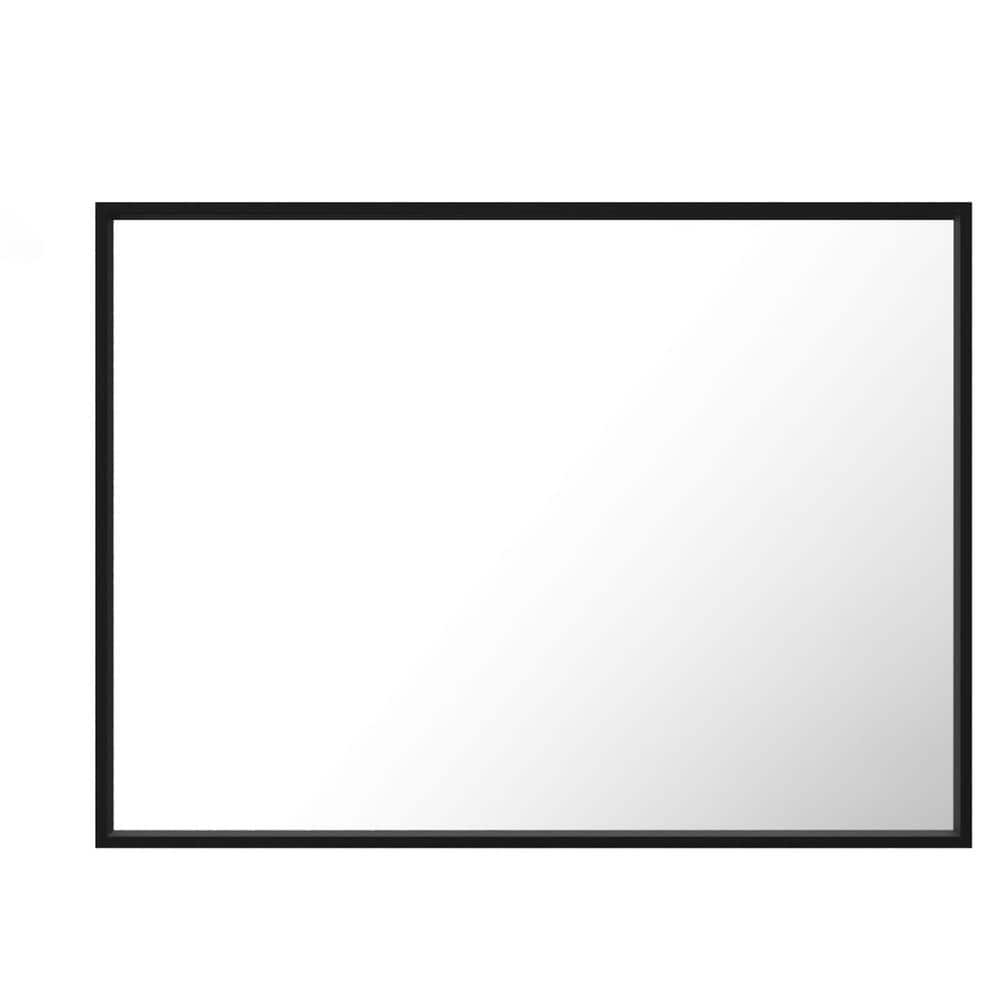 40 in. W. x 32 in. H Rectangular Framed French Cleat Wall Mounted Tempered Glass Bathroom Vanity Mirror in Matte Black price history on PriceWatchPro