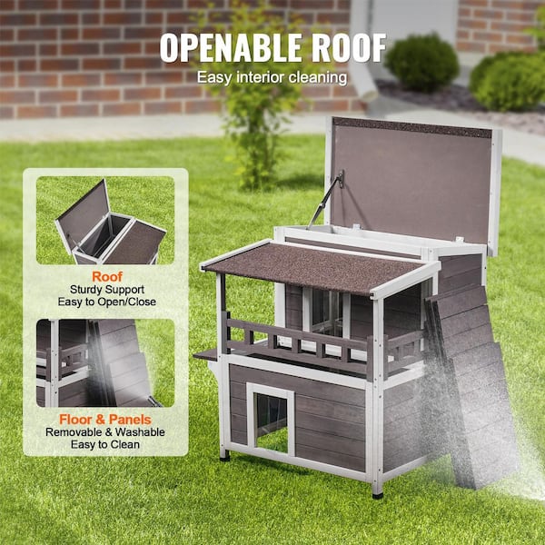 HELLOS ヘロス Snail Shelter（Charcoal Green） SKYSHALO Outdoor Cat House Weatherproof 30 in. L x 30 in. W