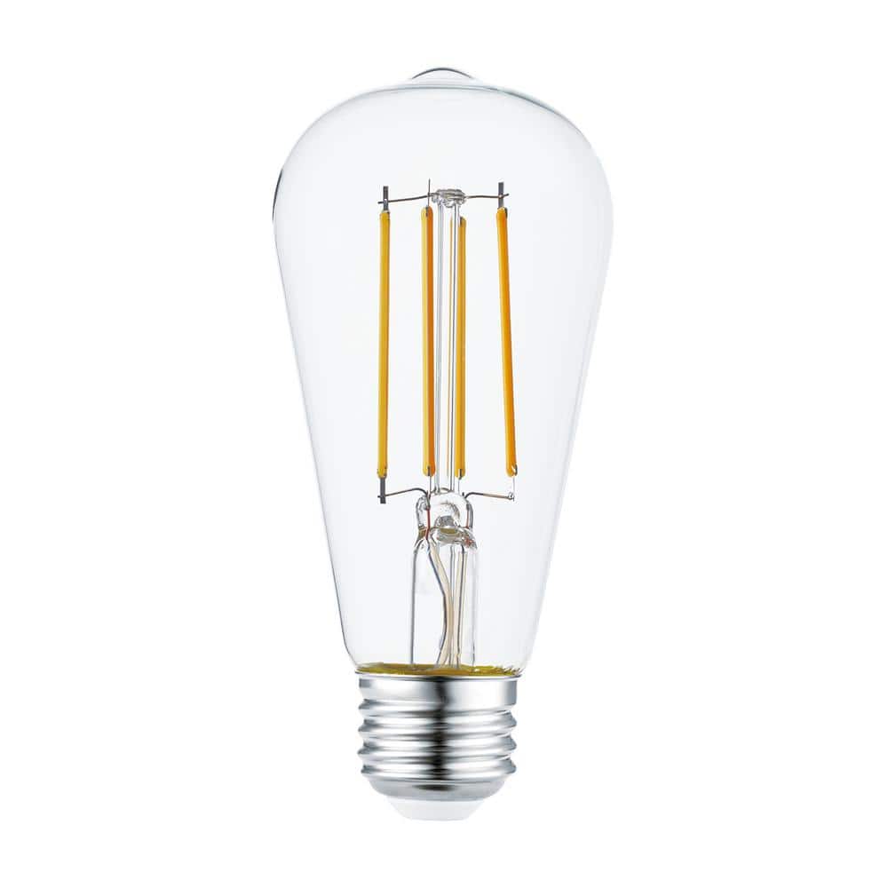60 Watt Equivalent ST19 Dimmable Straight Filament Dusk to Dawn Vintage Edi