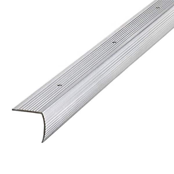 1-1/8"X1-1/8"X 36" SILVER ALUMINUM STAIR EDGING W/SCREW NAILS