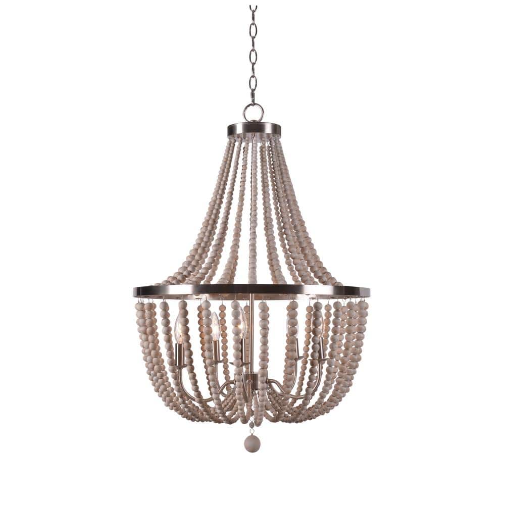 Dumas 5-Light Brushed Steel Candle Circle Chandelier price history on PriceWatchPro