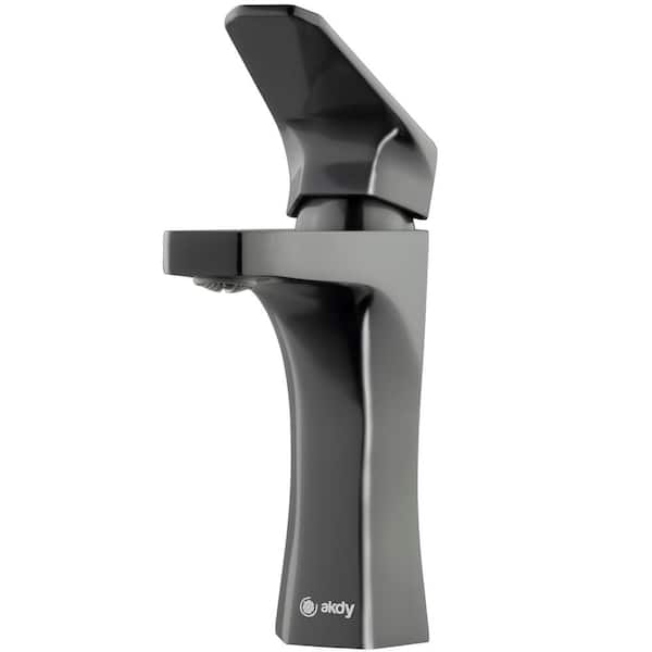 Single Hole Single-Handle Bathroom Faucet in Brushed Graphite Black