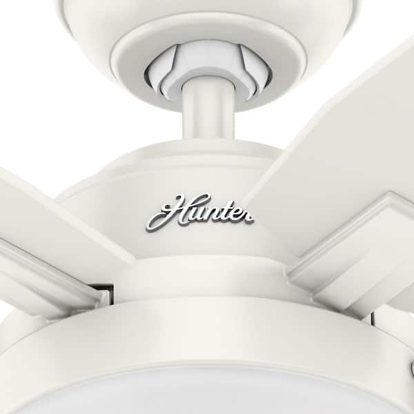 Hunter Antero 54 in. LED Indoor Fresh White Ceiling Fan with Light