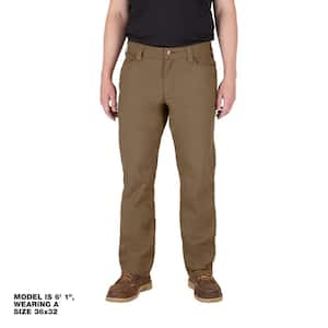 Men's 32 in. x 30 in. Khaki Cotton/Polyester Work Pants with 7 Pockets