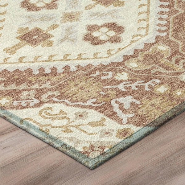 Chantille Machine Washable Indoor/Outdoor Abstract ACN3103 Rust 10 ft. x 14 ft. Area Rug