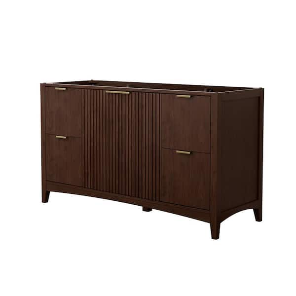 Palmilla 59.25 in. Bath Vanity Cabinet without Top in Dark Walnut