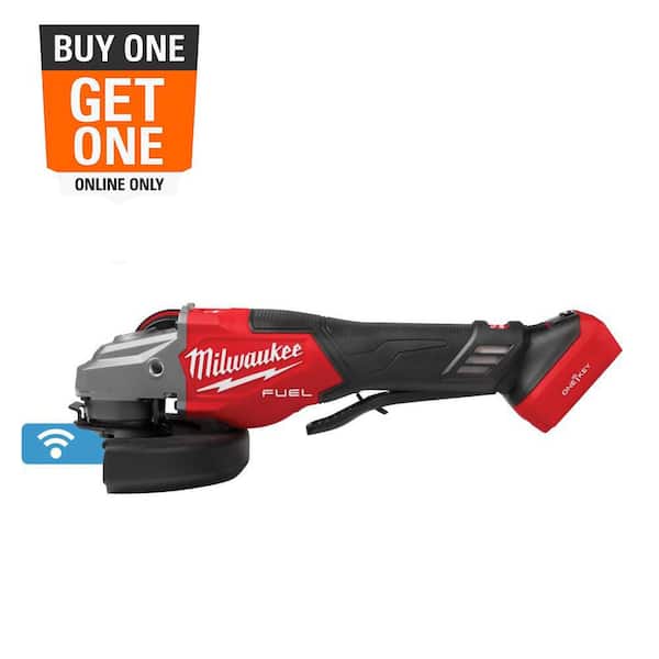 M18 FUEL ONE-KEY 18V Lithium-Ion Brushless Cordless 4-1/2 in./6 in. Variable Speed Braking Grinder w/Paddle Switch