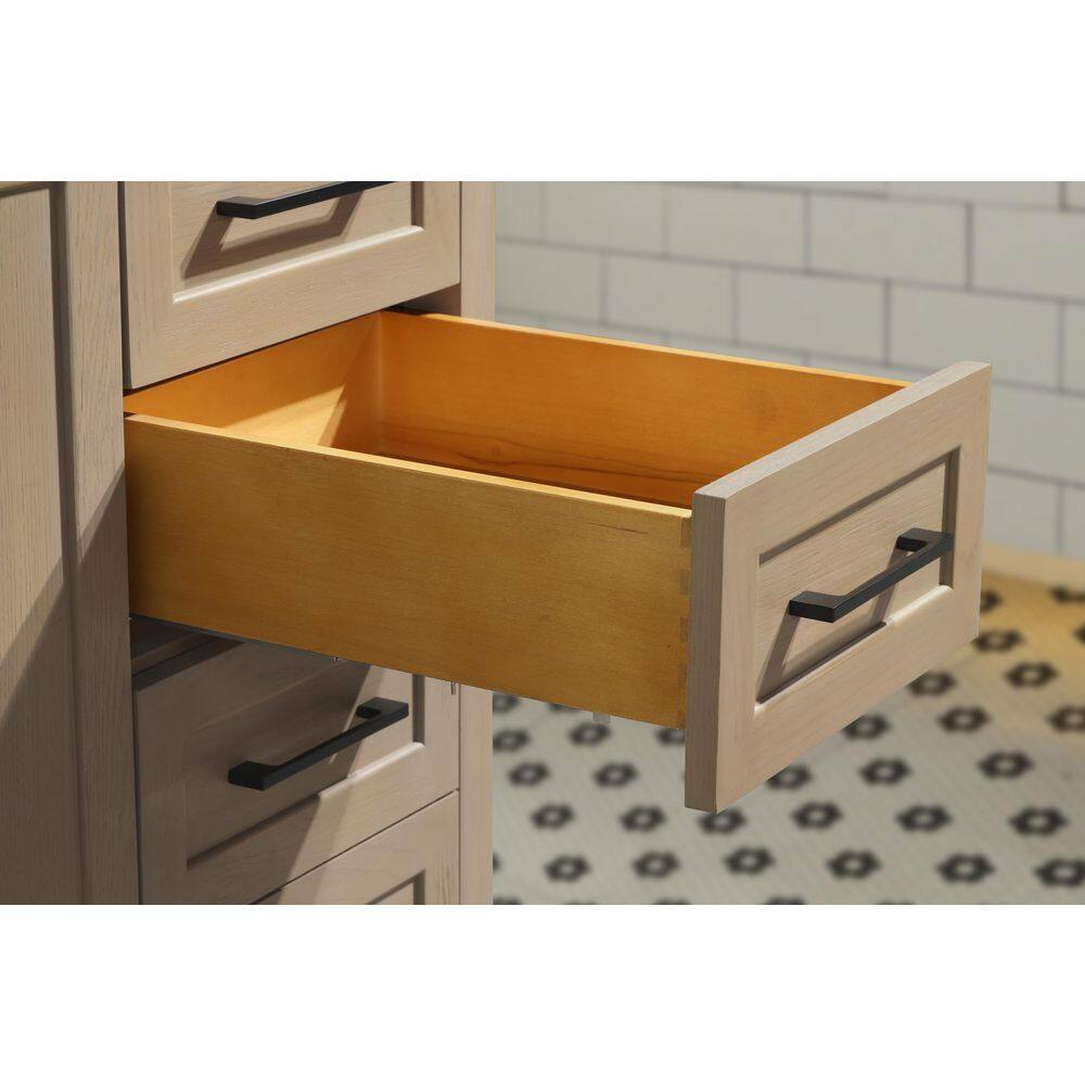 Huntington 42" Oak Gray Bathroom Vanity with Carrara Marble Countertop