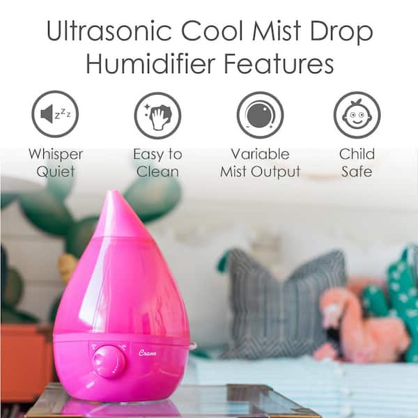 Crane 1 Gal. Drop Ultrasonic Cool Mist Humidifier for Medium