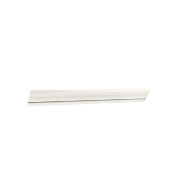 SIMPLY WOODMARK PRO Shaker Partial Overlay 94 in. W x 1.75 in. H Traditional Crown Molding in Linen White