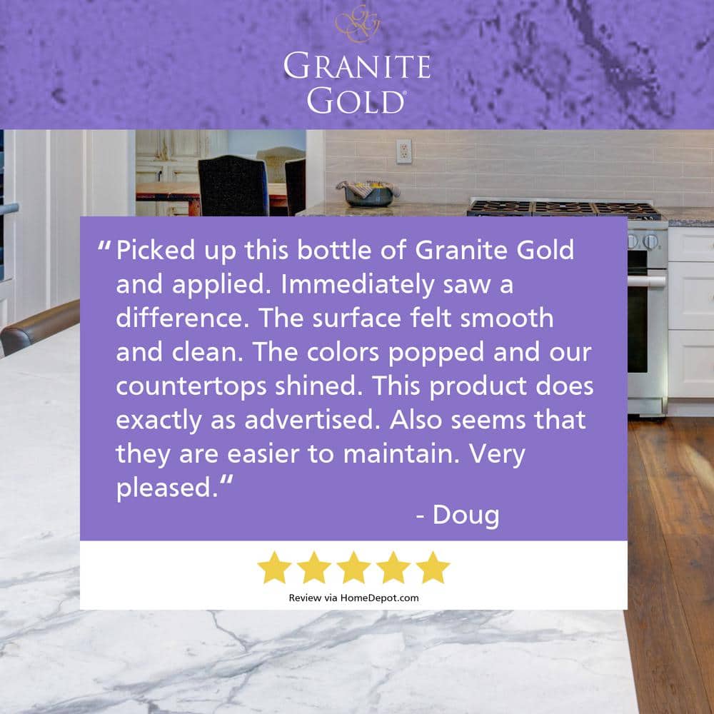 Granite Gold Clean & Shine Spray for Natural Stone Surfaces, 24 Fl Oz