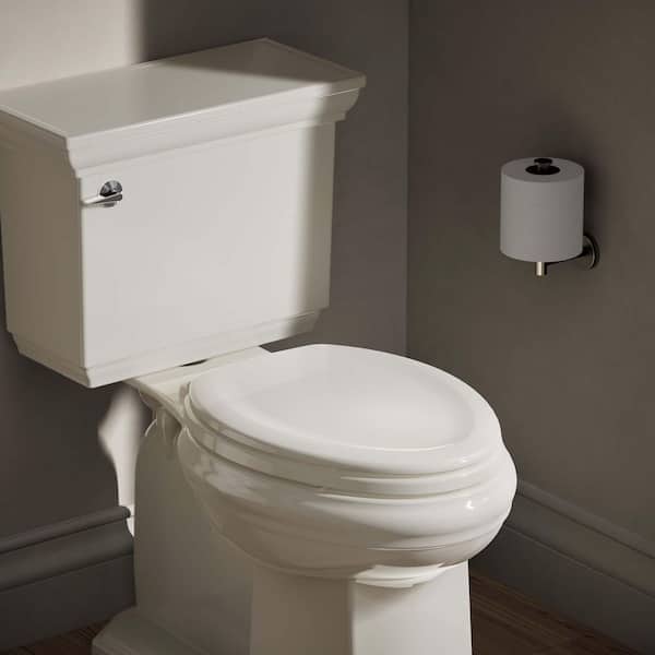 Stonewood Quiet-Close Elongated Closed Front Toilet Seat in Biscuit