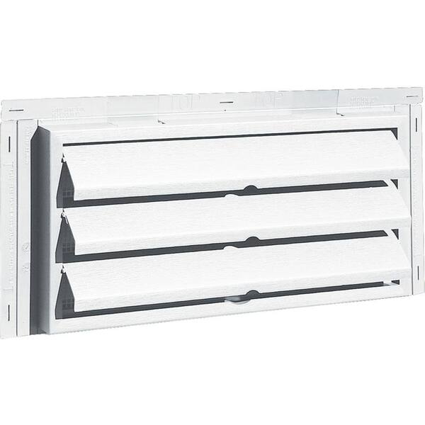 Builders Edge 9.375 in. x 18 in. Foundation Vent without Ring for New Construction, #001-White-DISCONTINUED