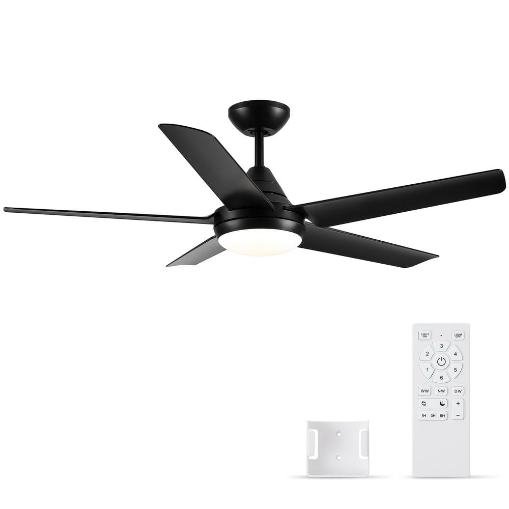 48 in. Indoor/outdoor Integrated LED Light Kit Matte Black Ceiling Fans with Rversible Motor and Remote Control price history on PriceWatchPro