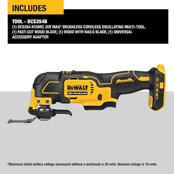 ATOMIC 20V MAX Cordless Brushless Oscillating Multi Tool (Tool Only)