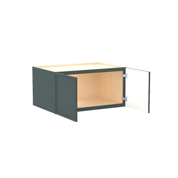 Franklin 36 in. W x 24 in. D x 18 in. H Assembled Plywood Wall Bridge Kitchen Cabinet in Verdant Green with Soft Close