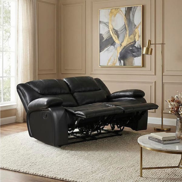 Lazzara Dimitri 64 in Top Grain Leather Manual Double Reclining 2