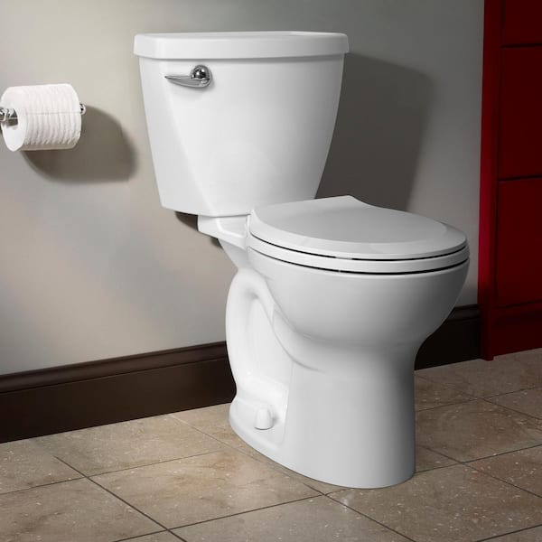 American Standard Cadet 3 Right Height 2-piece 1.28 GPF Single Flush Round Toilet in White, Seat Included