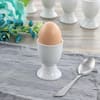 MALACASA Flora 6-Piece Porcelain White Egg Cup Holders for Soft Boiled Eggs(Set  of 6) FLORA-6ES - The Home Depot