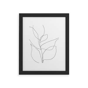 GalleryJ9 Minimalist Line Art Plant Drawing Framed Abstract Art Print 24inX36 in.