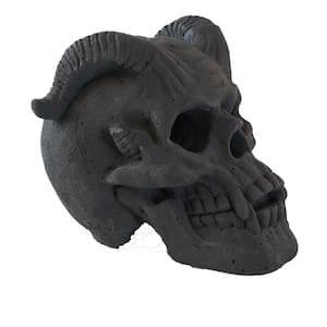 Black Magnesium Oxide Demon Skull Shape Halloween Decoration for 