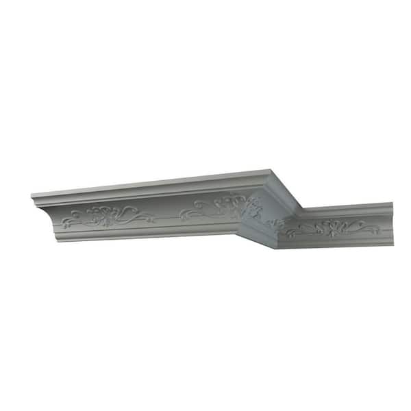 Ekena Millwork Willow 3.125 in. D x 3.125 in. W x 12 in. L Polyurethane Crown Moulding Sample