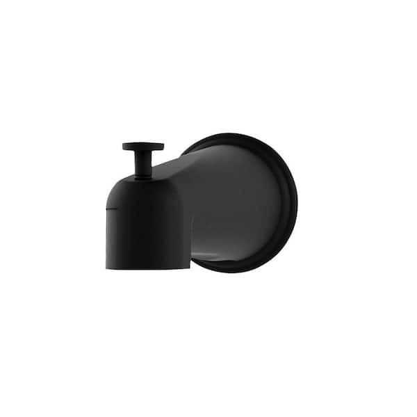 Symmons Elm 5-7/8 in. Diverter Tub Spout in Matte Black