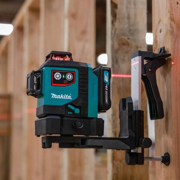 Makita 12V max CXT Lithium Ion Cordless Self Leveling 360 Degree 3 Plane Red Laser Level Kit 2.0Ah SK700DNAJ