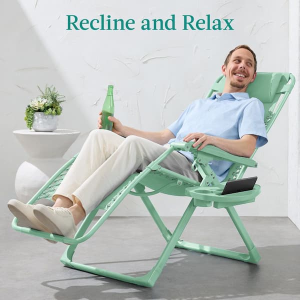 Best Choice Products Mint Metal Zero Gravity Folding Beach Chair