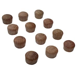 3/8 in. Unfinished Oak Button Plugs