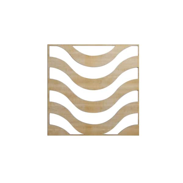 Ekena Millwork 15-3/8 in. x 15-3/8 in. x 1/4 in. Hickory Medium Parker Decorative Fretwork Wood Wall Panels (10-Pack)