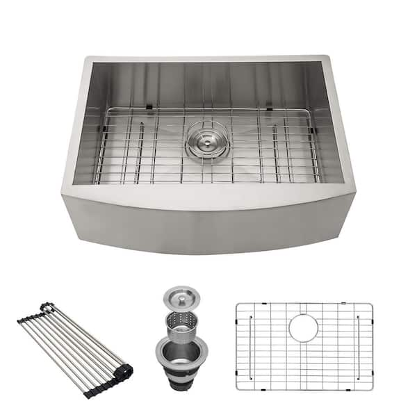 Logmey 16-Gauge Stainless Steel 27 in. Single Bowl Rectangular ...