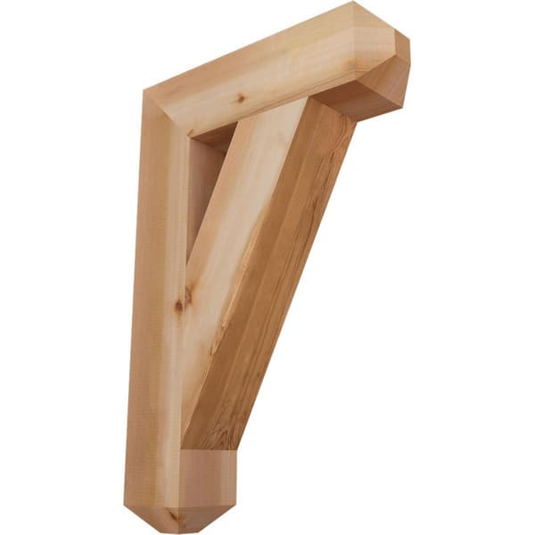 Ekena Millwork 5.5 in. x 36 in. x 24 in. Western Red Cedar Traditional Craftsman Smooth Bracket