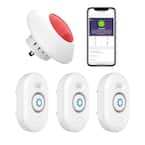 Water Leak Detector 3-Pack with WiFi Gateway, 0-120dB 4-Level Alarm, App Alerts for Home, Basement (Not Support 5G WiFi)
