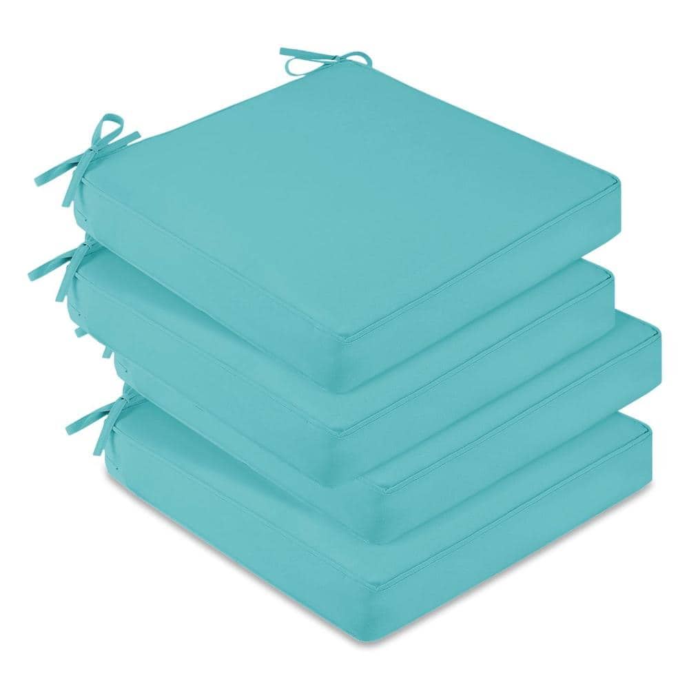 19 in. x 19 in. Waterproof Outdoor Chair Cushions Set of 4 Teal price history on PriceWatchPro