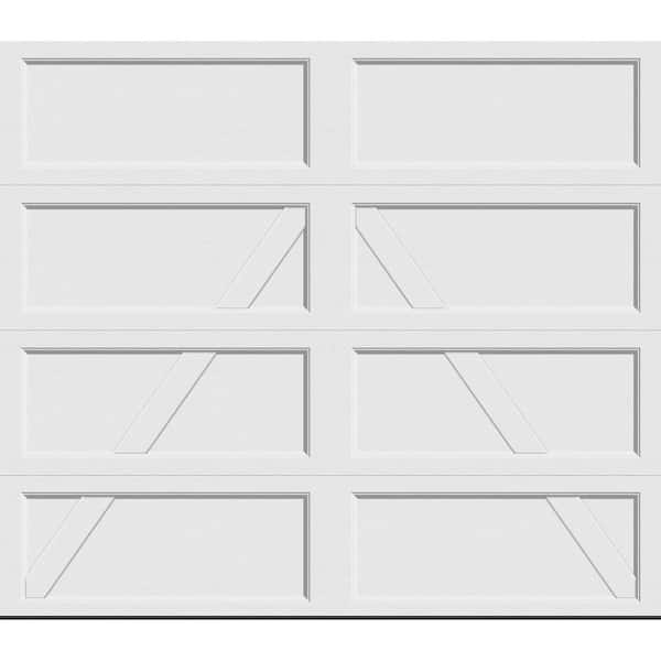 Bridgeport Steel Design A 8 ft. x 7 ft. Insulated 18.4 R-Value White Garage Door without Windows